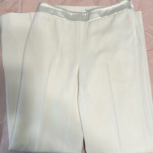 White black Market Cream slacks with satin waist size 0
